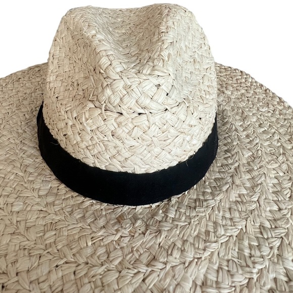 Wide Brim Woven Straw Beach Hat - Picture 6 of 9